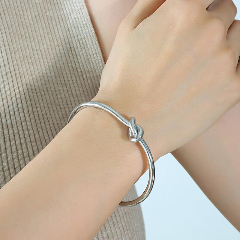 Double Knot Hinged Bangle  | Womens Bracelets Bracelets Bracelets