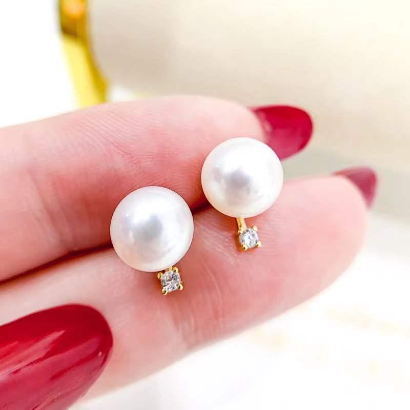 Fine Meant To Be Pearl & Diamond Studs  | Womens Earrings Earrings Earrings