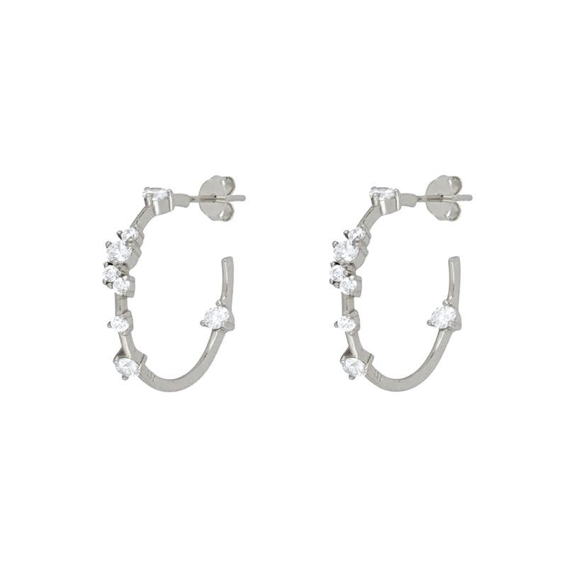 Hint Of Shimmer Hoops  | Womens Earrings Earrings Clear