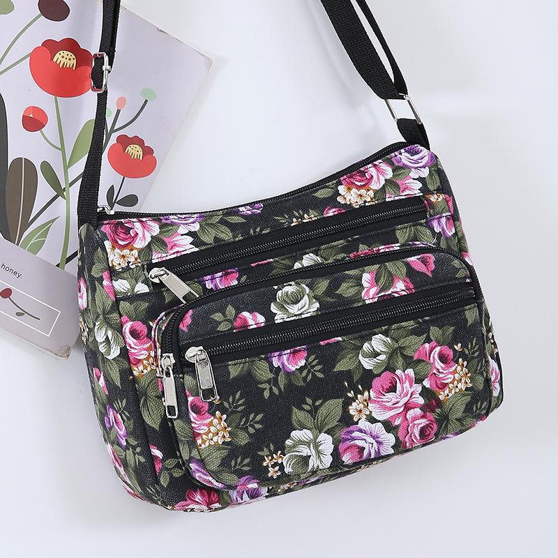 Hudson Fall Poppies Flap Shoulder Bag  | Womens Shoulder Bags Handbags & Purses Black Multi